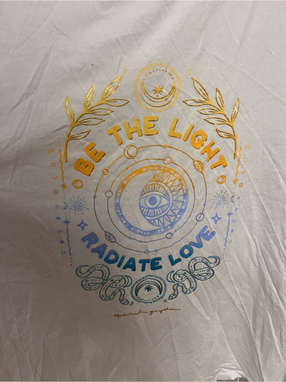 Spiritual Gangster White Muscle Tank with Yellow & Blue Graphic - Picture 2 of 7